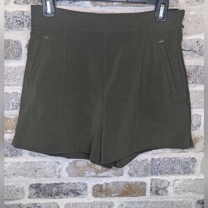 H&M Women's High Waisted Olive Green Dress Shorts